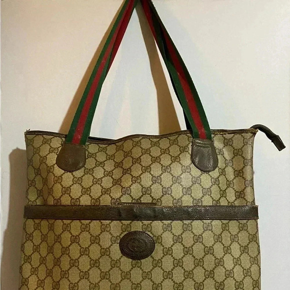 Gucci vintage GG mico web tote handbag - Picture 3 of 16